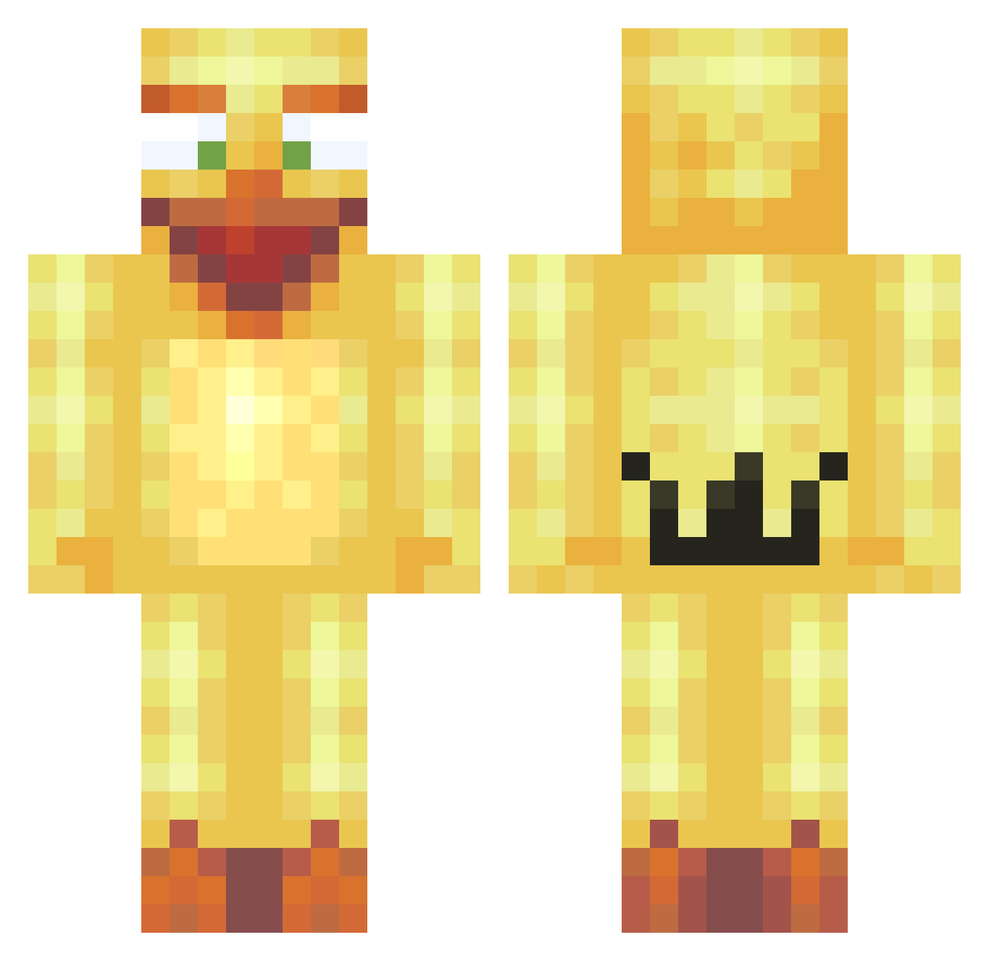 Crepitit Minecraft skin, front and back view
