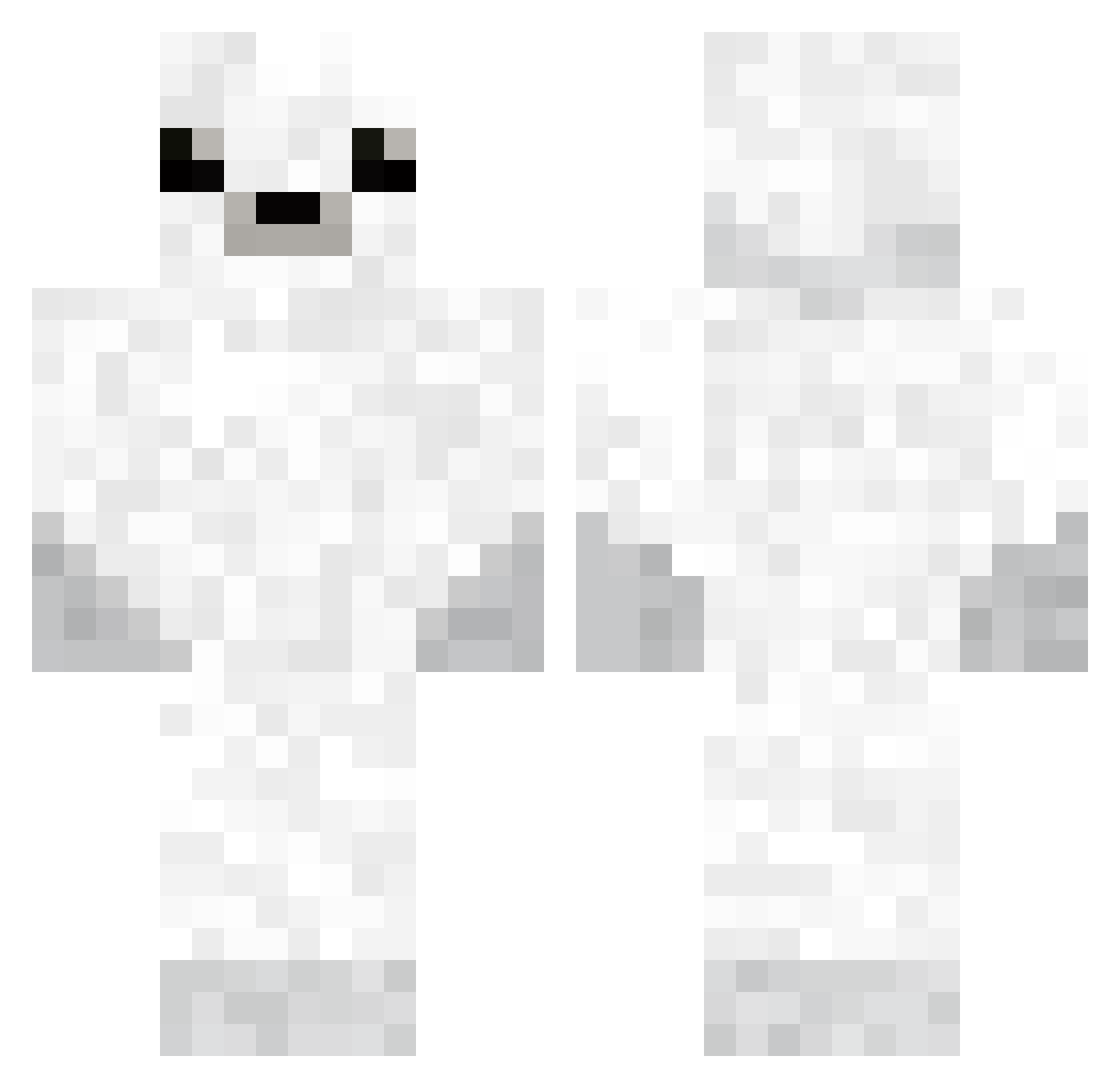 inocularity Minecraft skin, front and back view