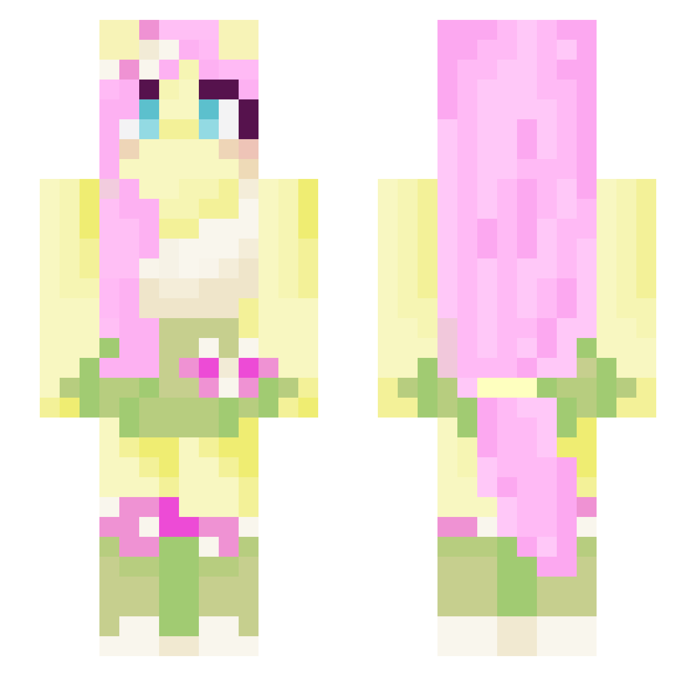 Laerkegaming Minecraft skin, front and back view