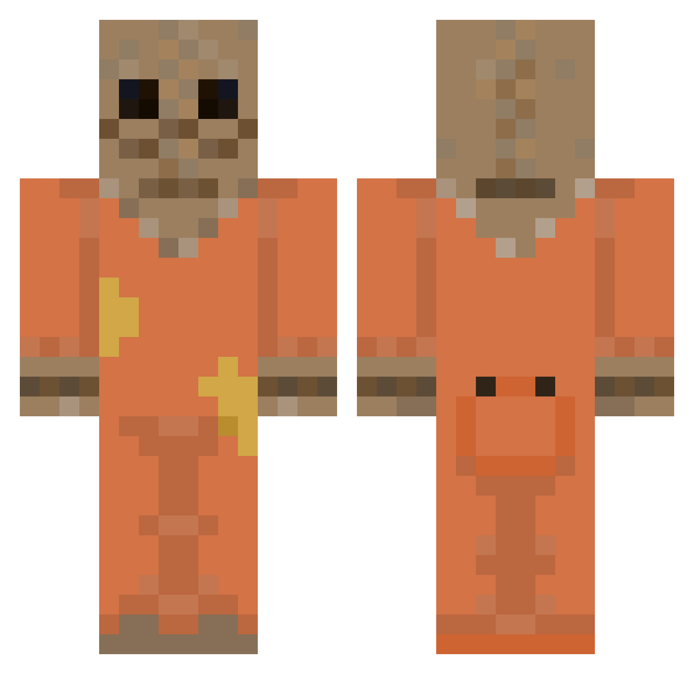 Stronglylove Minecraft skin, front and back view