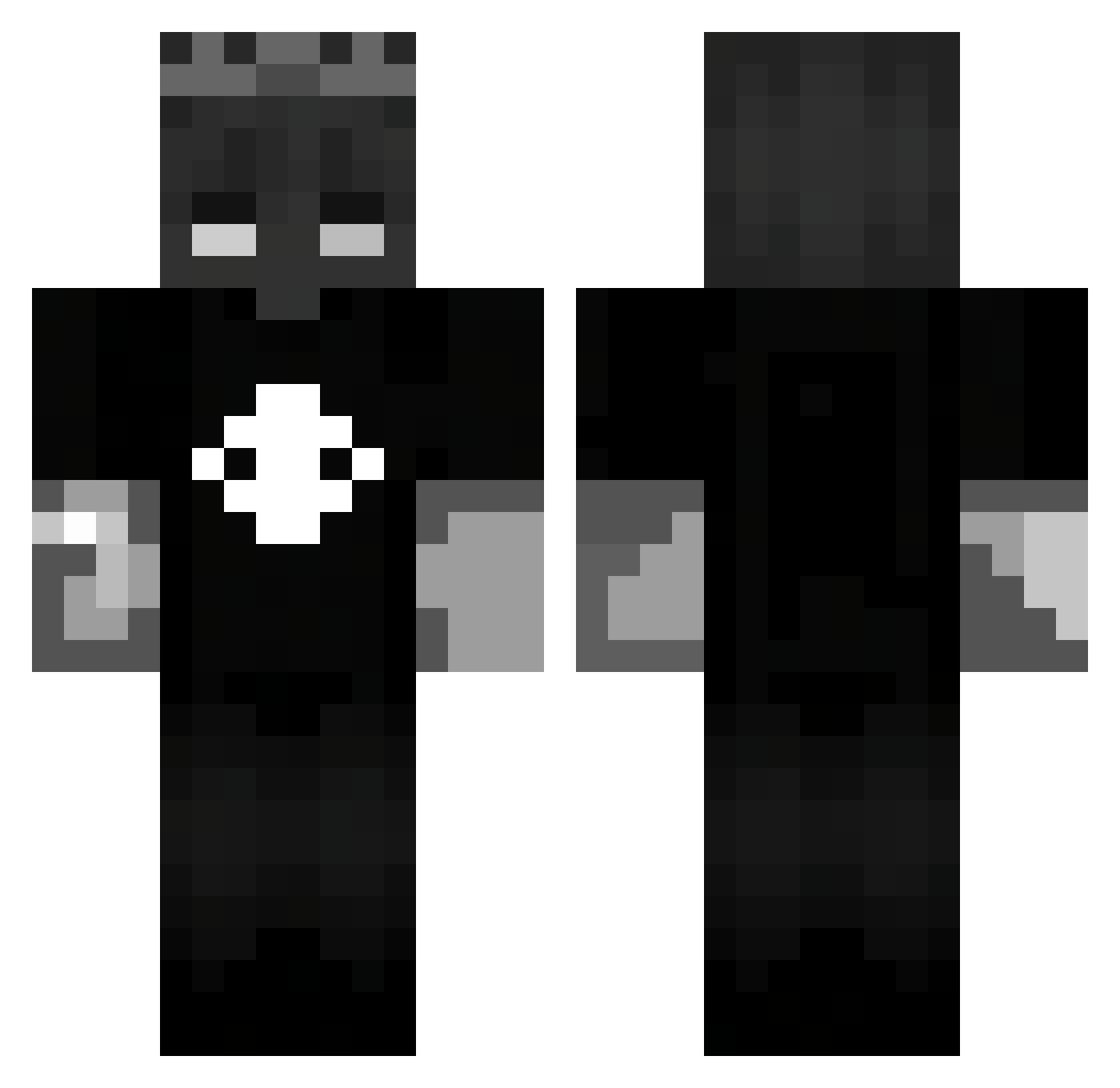 Rozpruty445 Minecraft skin, front and back view