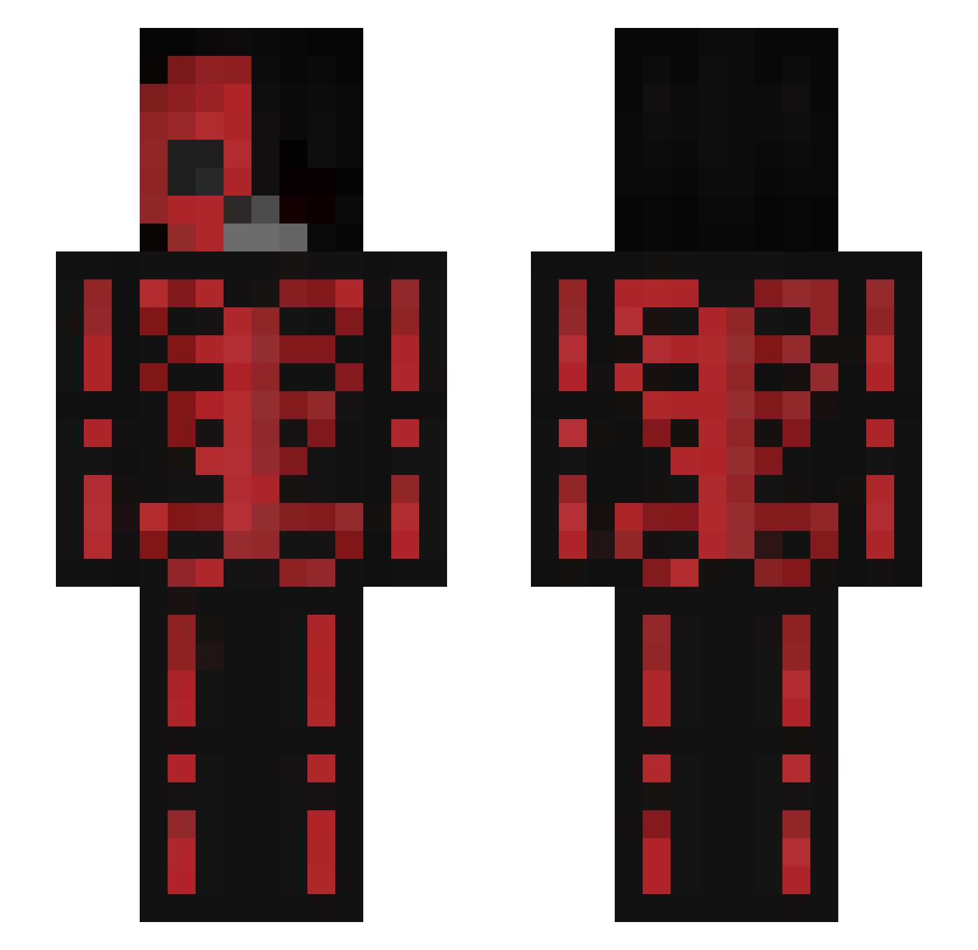 187B3ttenHunter Minecraft skin, front and back view