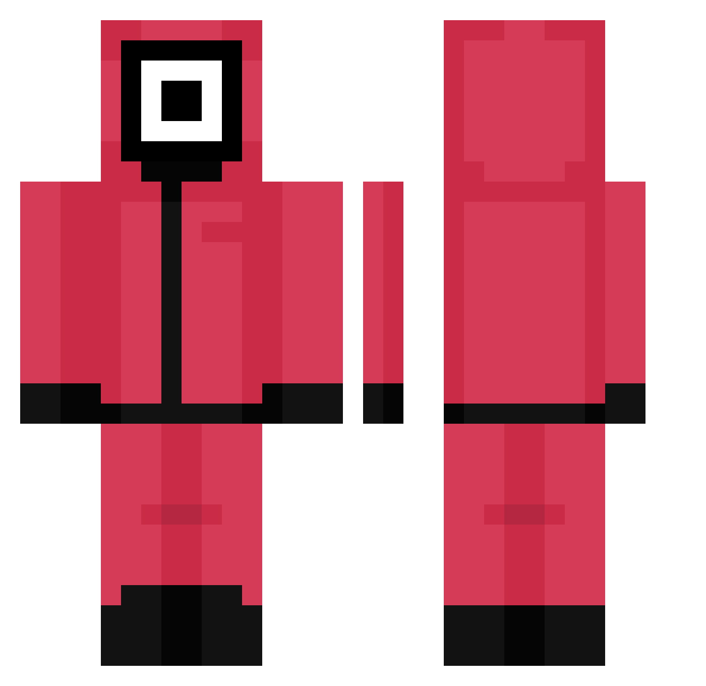 AkiYaki Minecraft skin, front and back view