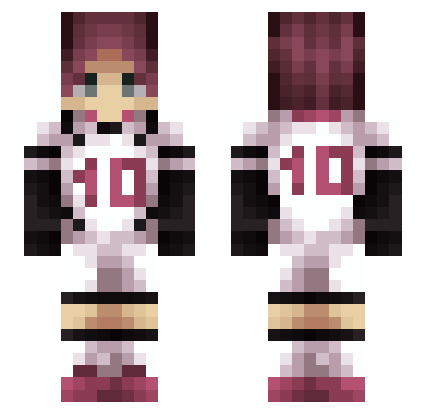 GuiExecutor Minecraft skin, front and back view