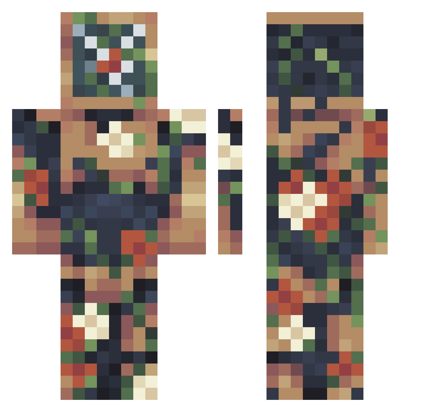 Abdo____ Minecraft skin, front and back view