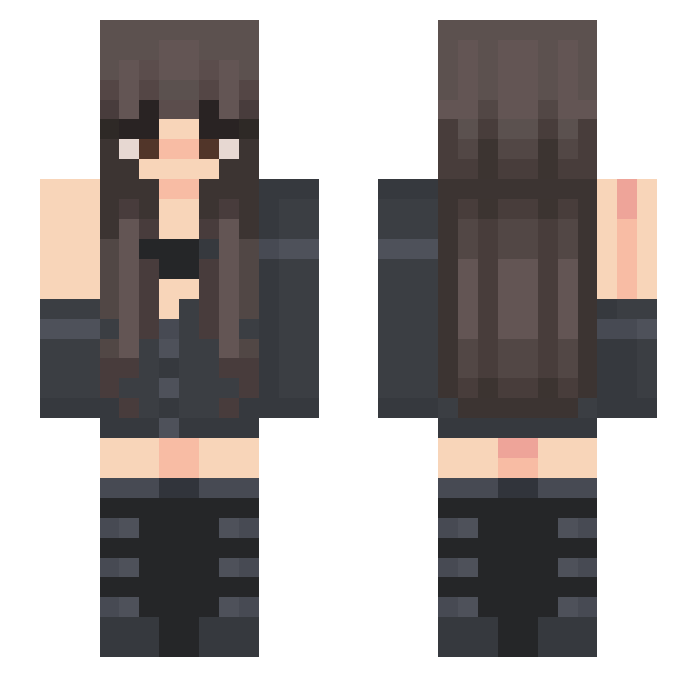 YoungFreaky123 Minecraft skin, front and back view
