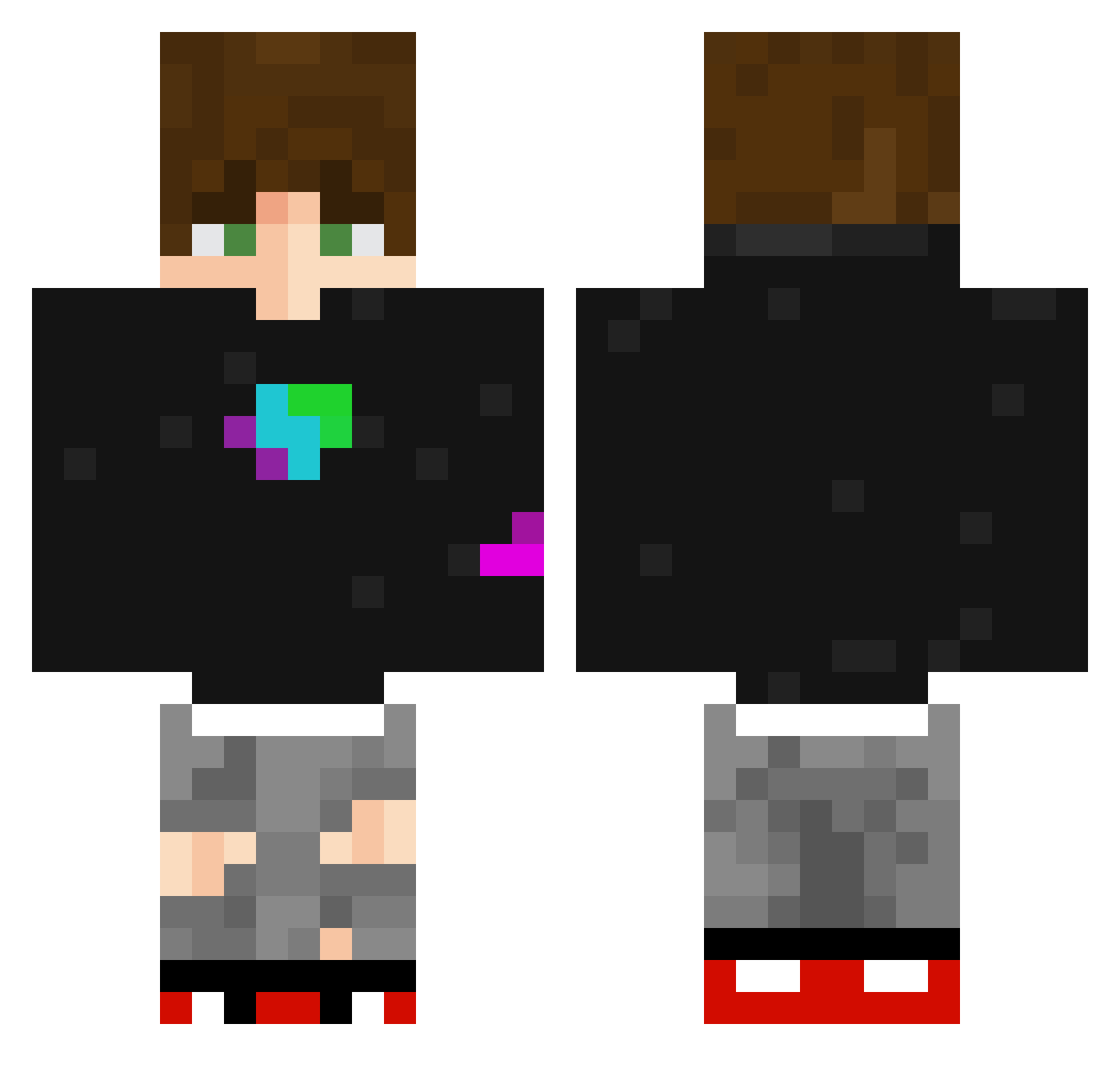 ranger_bas Minecraft skin, front and back view