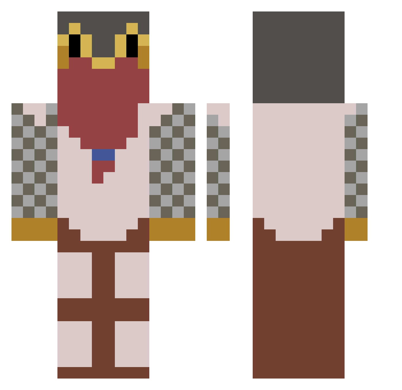 Sweno_D Minecraft skin, front and back view