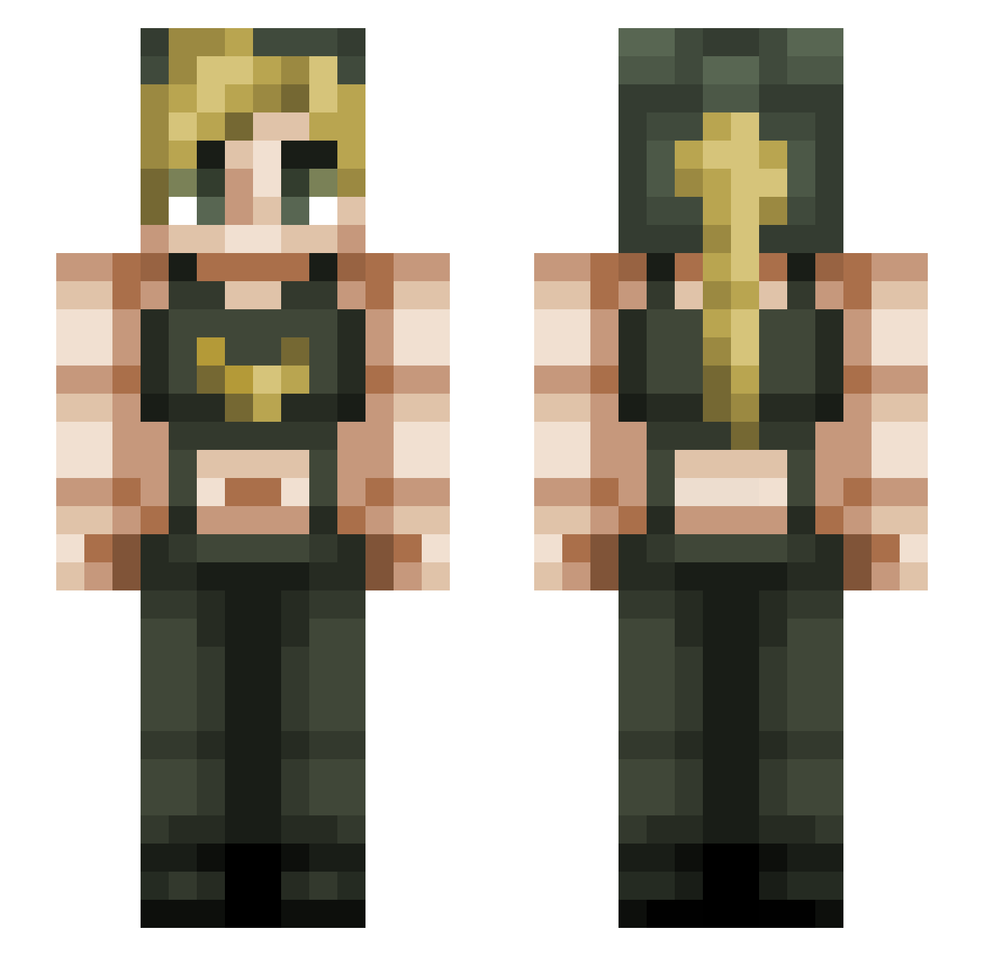 amoolia Minecraft skin, front and back view