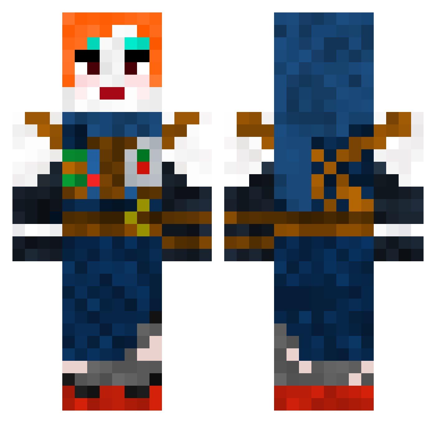 wangobangyy Minecraft skin, front and back view