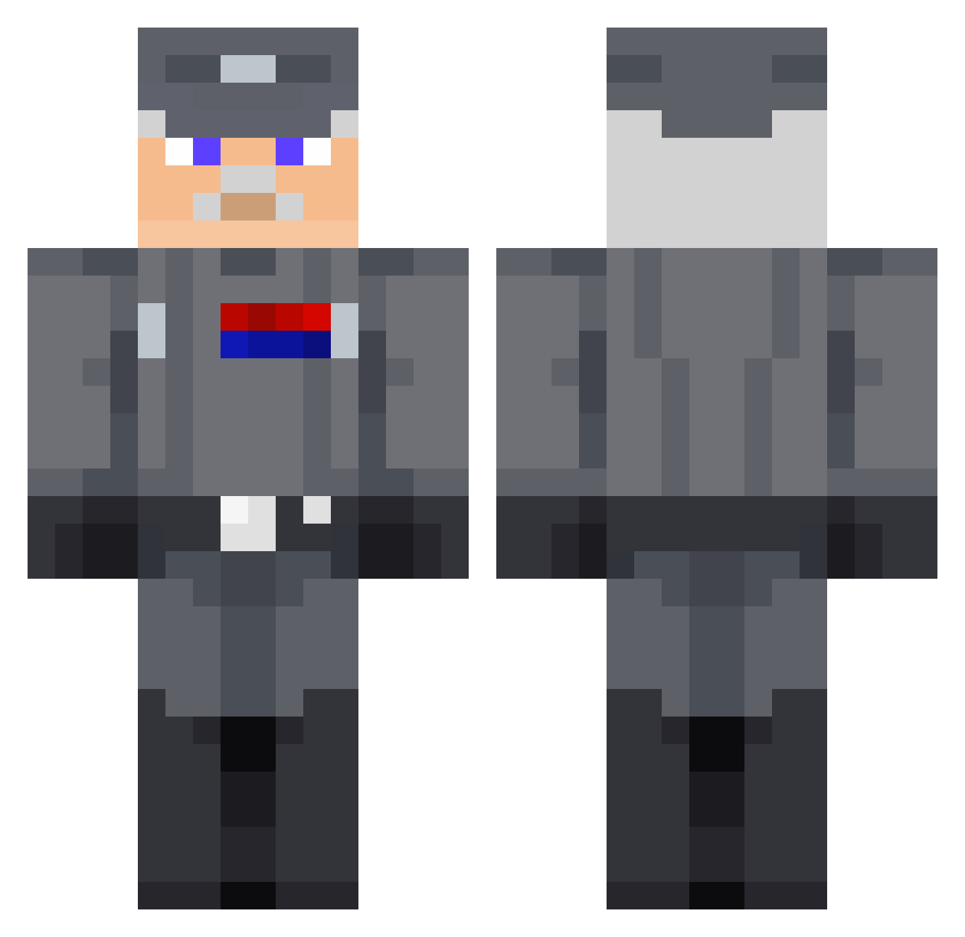 Ozzel5087 Minecraft skin, front and back view