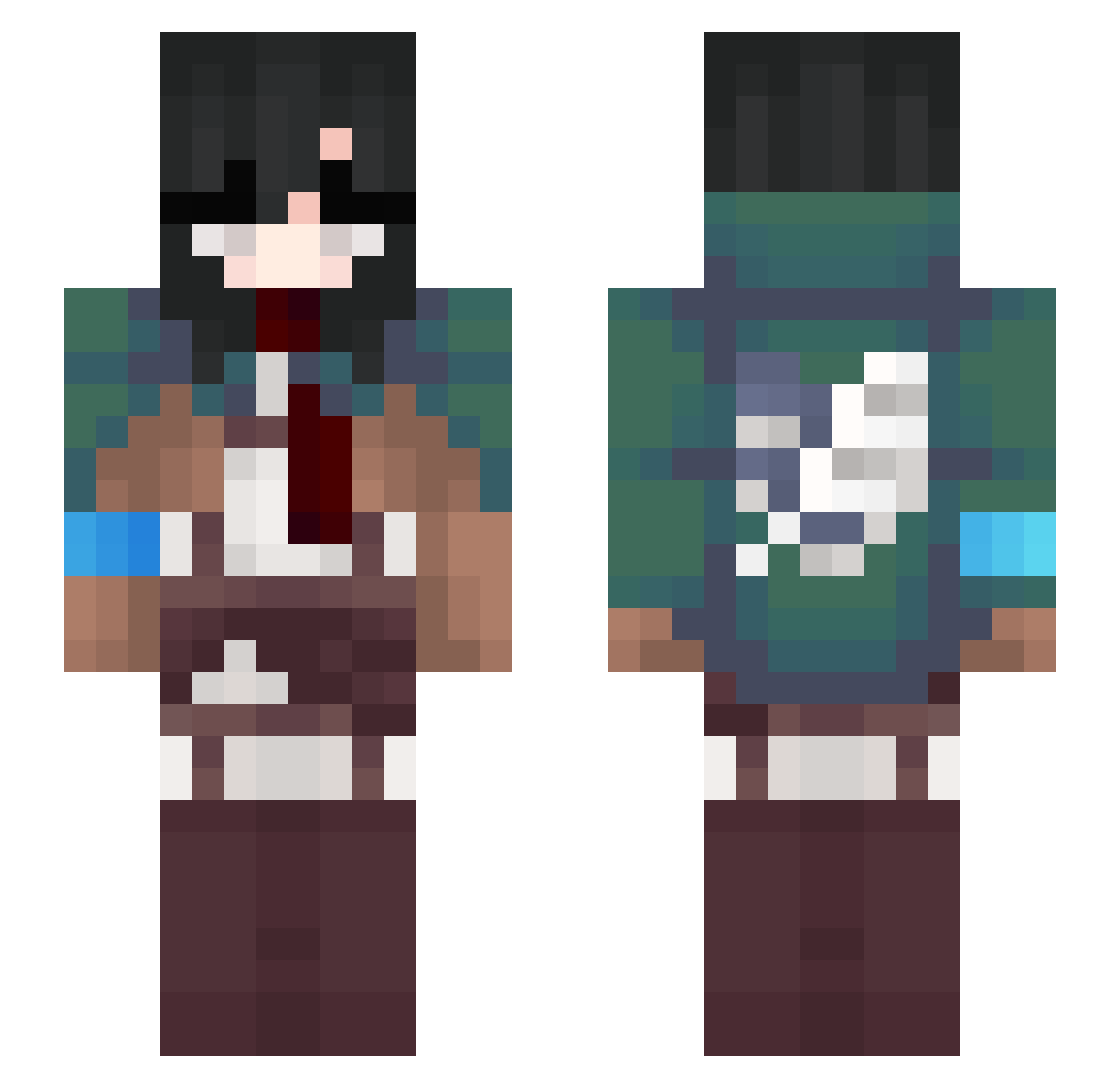 EMS_Kromi Minecraft skin, front and back view