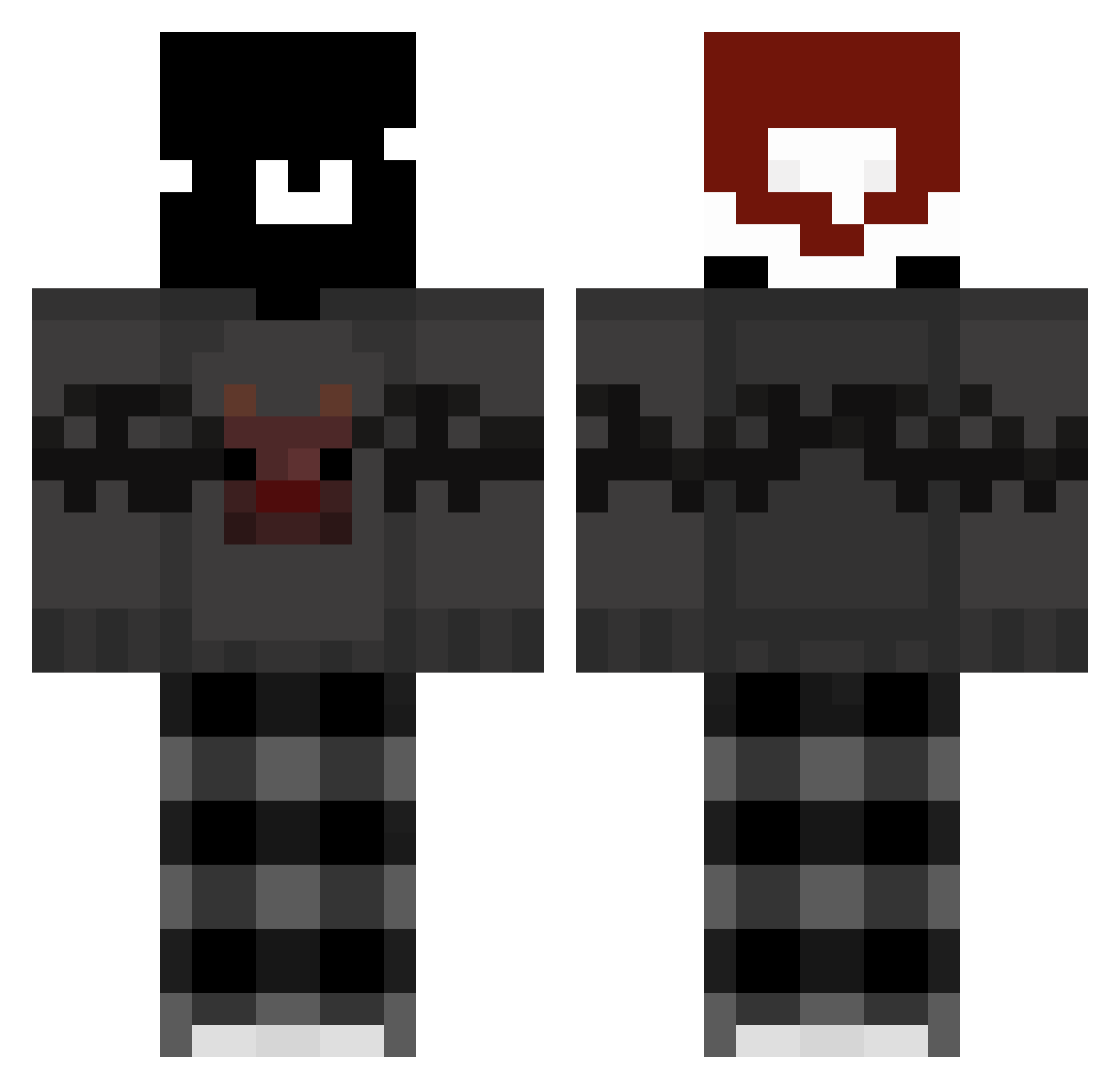 ZOZORB Minecraft skin, front and back view