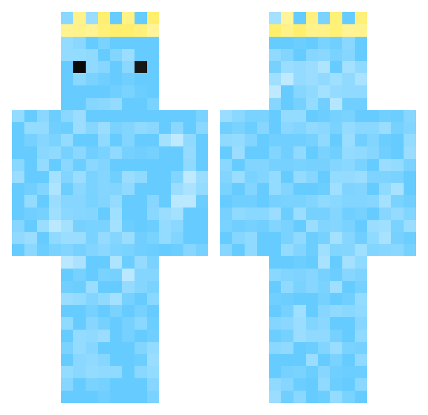 giordita Minecraft skin, front and back view