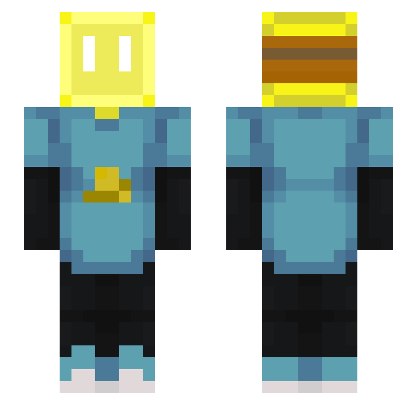 GalaxyMiner51 Minecraft skin, front and back view