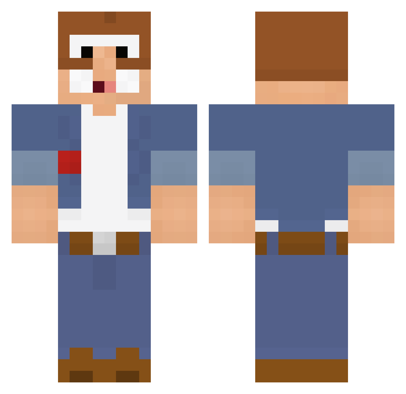TostbrotTorsten Minecraft skin, front and back view