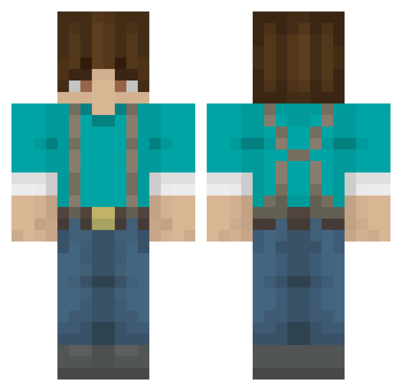 GrannysDustBox Minecraft skin, front and back view