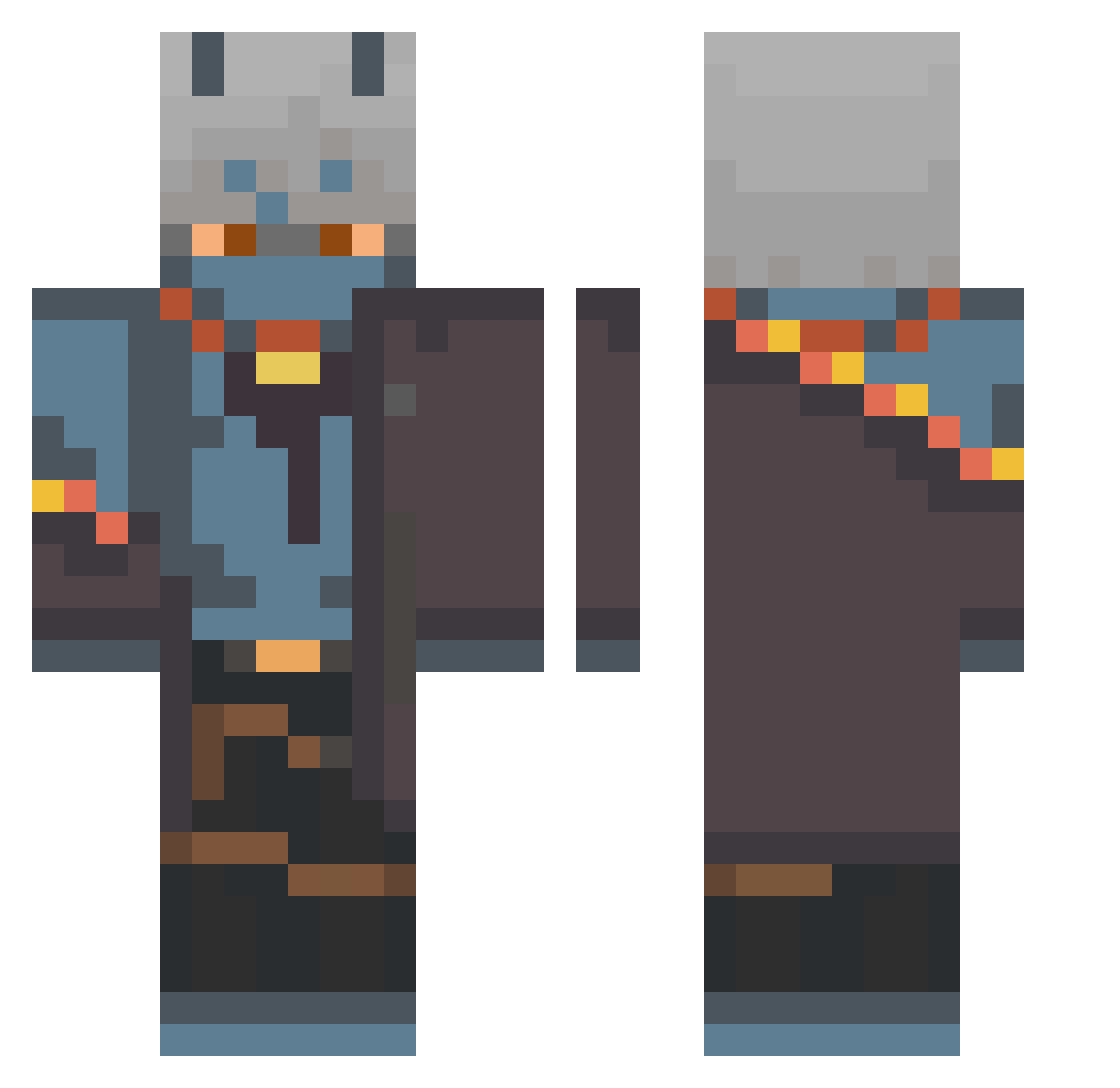 chaoschaos_ Minecraft skin, front and back view