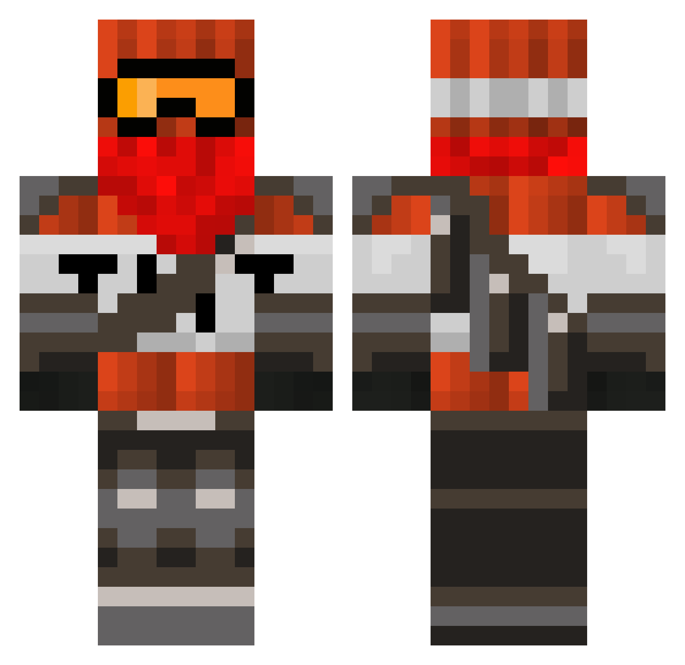 LycantheAria Minecraft skin, front and back view