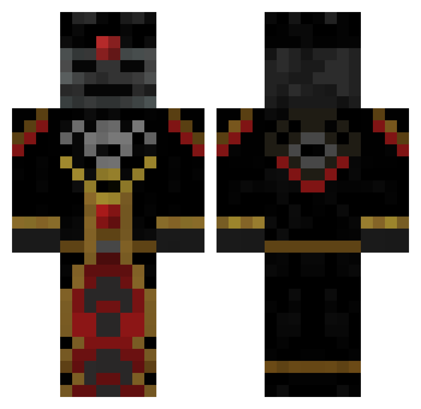 LSNGplay Minecraft skin, front and back view