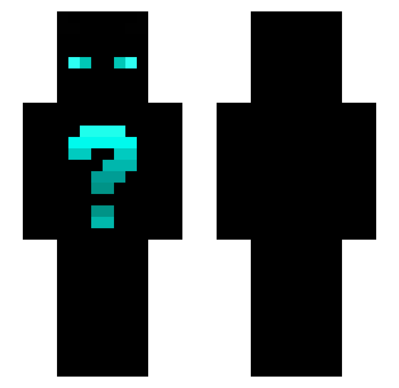 Envixity3 Minecraft skin, front and back view