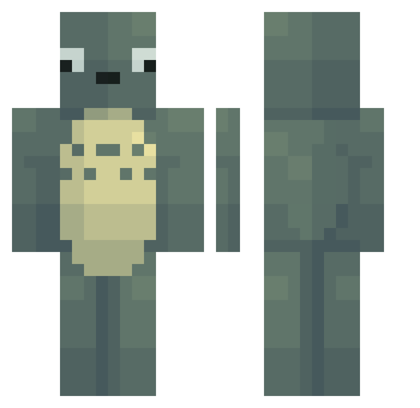 IcyAl Minecraft skin, front and back view