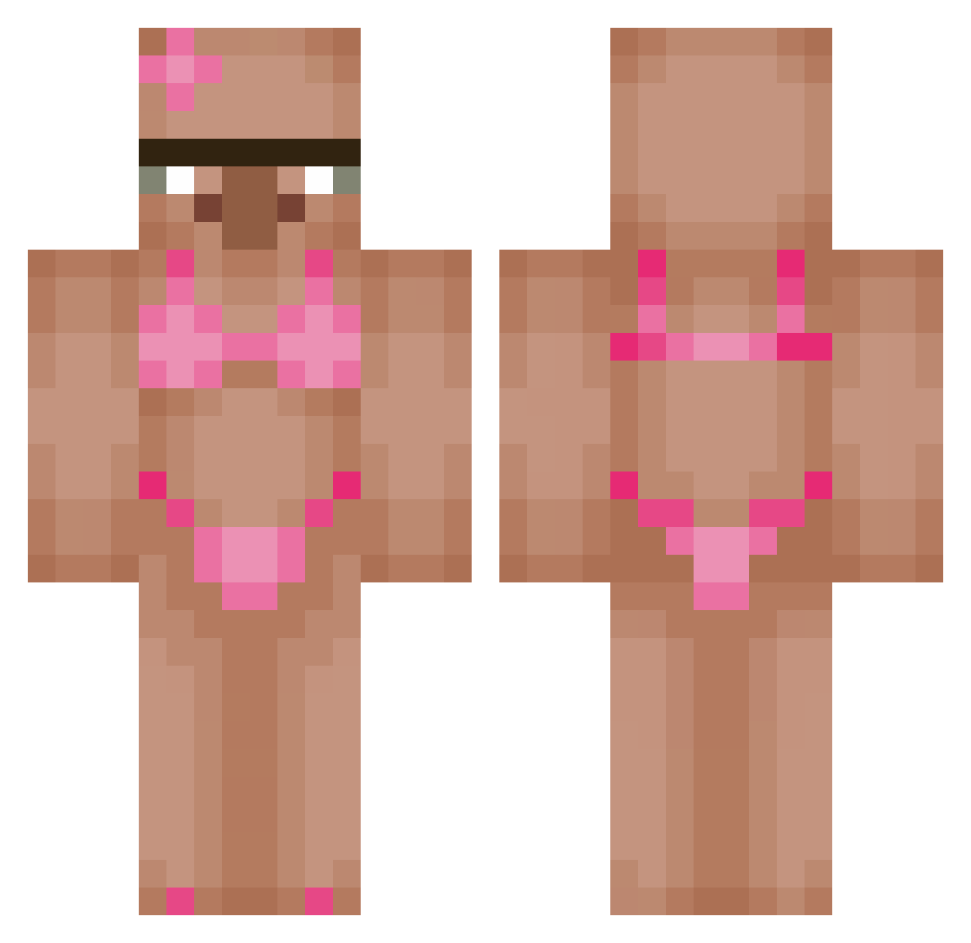 YTBSlowzy Minecraft skin, front and back view
