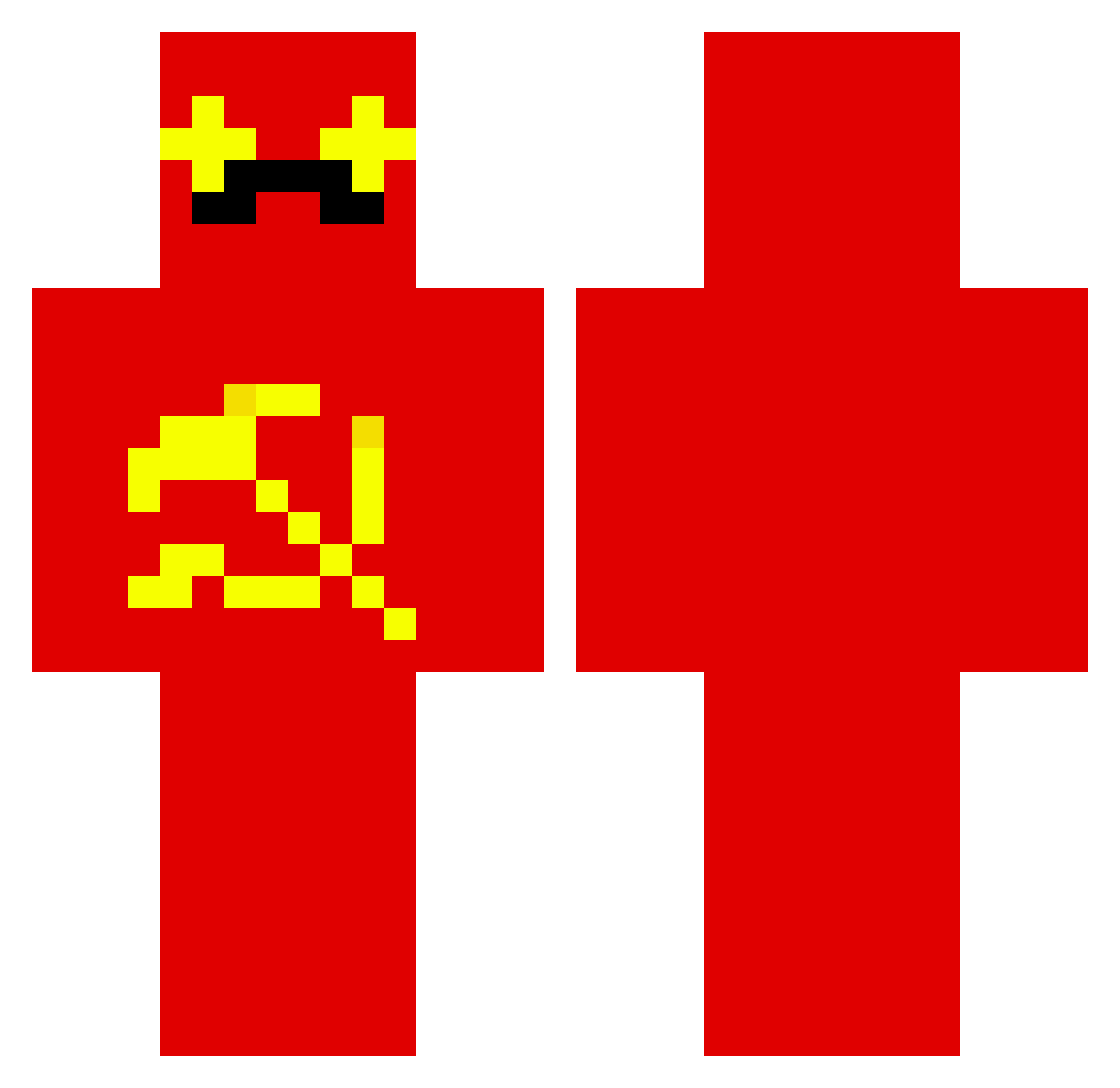 iceenuhtz Minecraft skin, front and back view