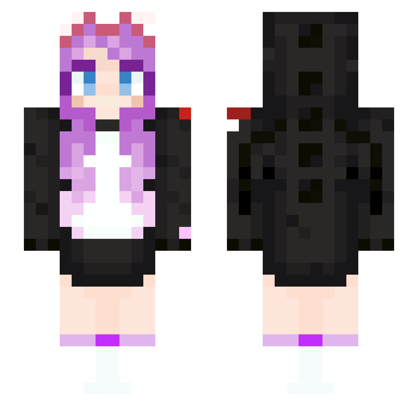 TiwawaZ Minecraft skin, front and back view