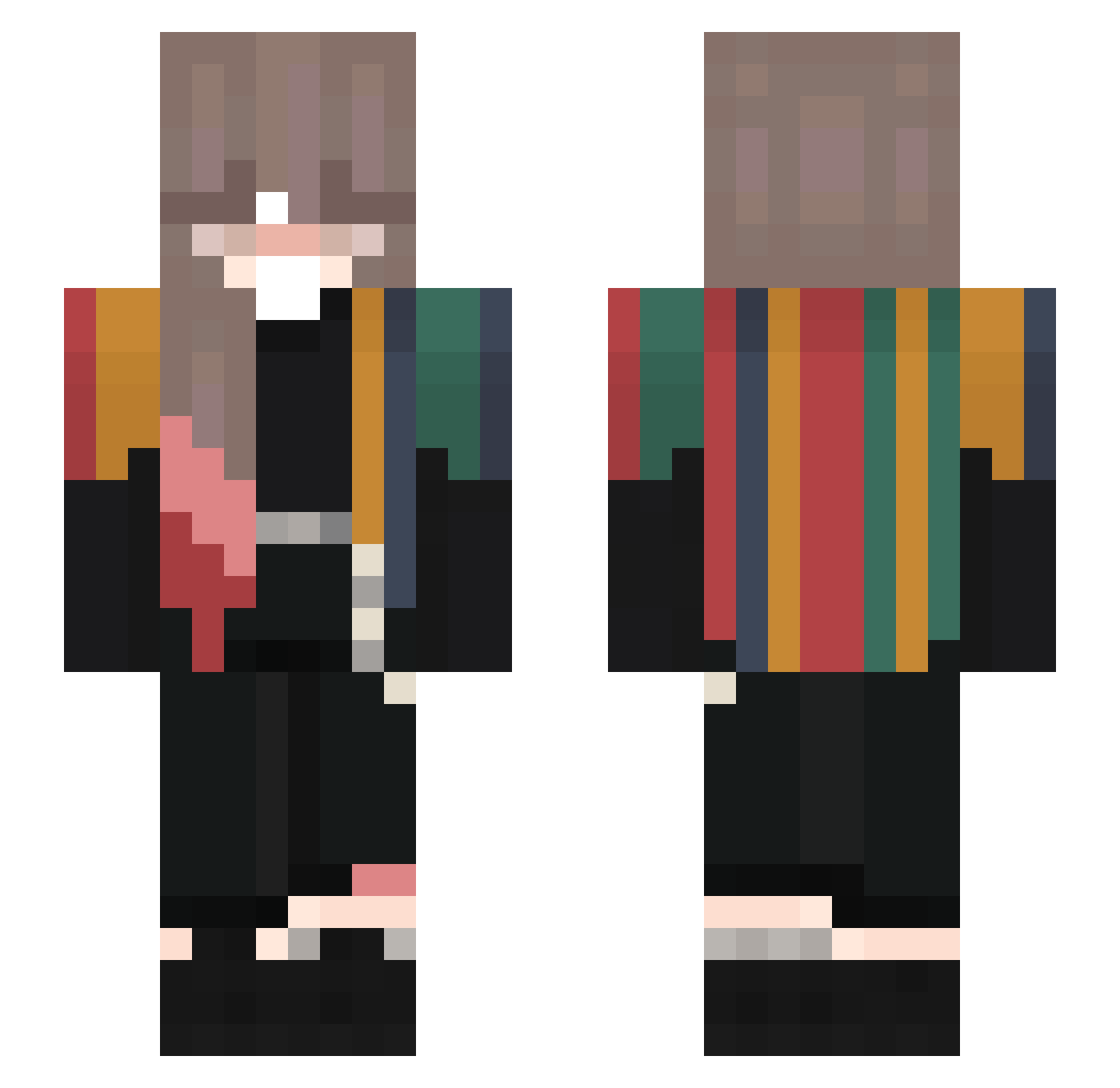 ni3ogarienta Minecraft skin, front and back view