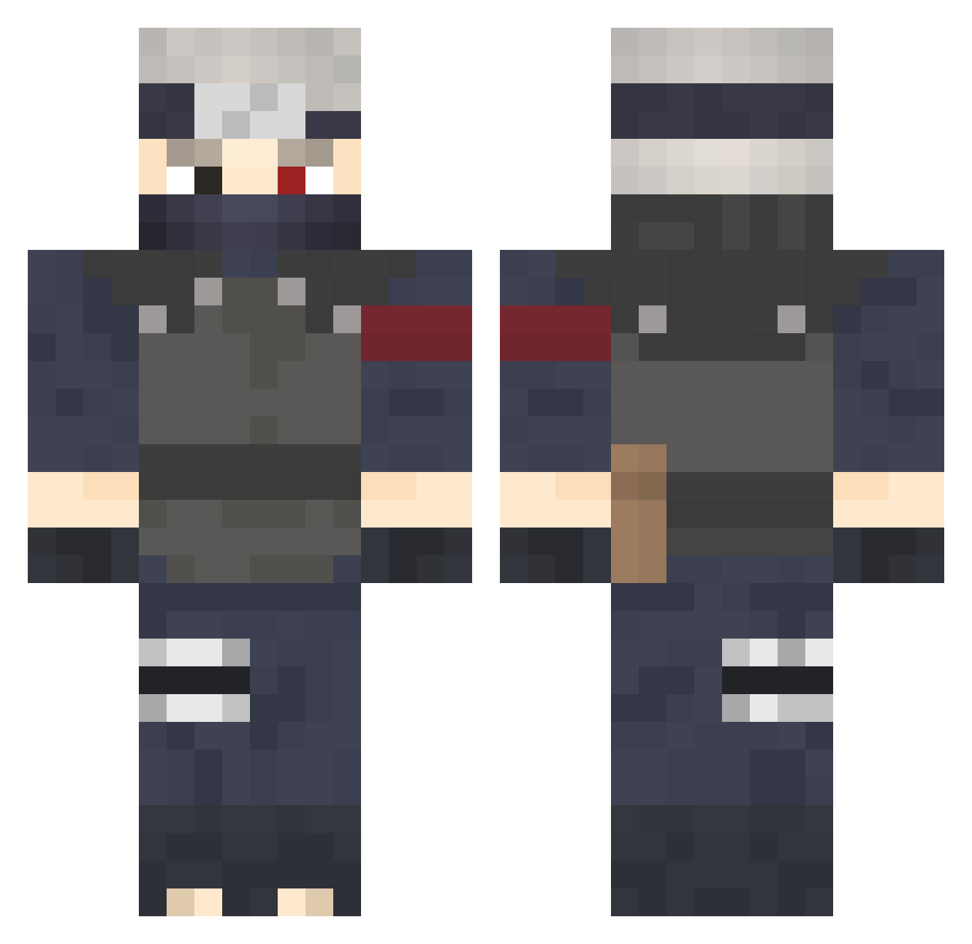 JasenPC Minecraft skin, front and back view