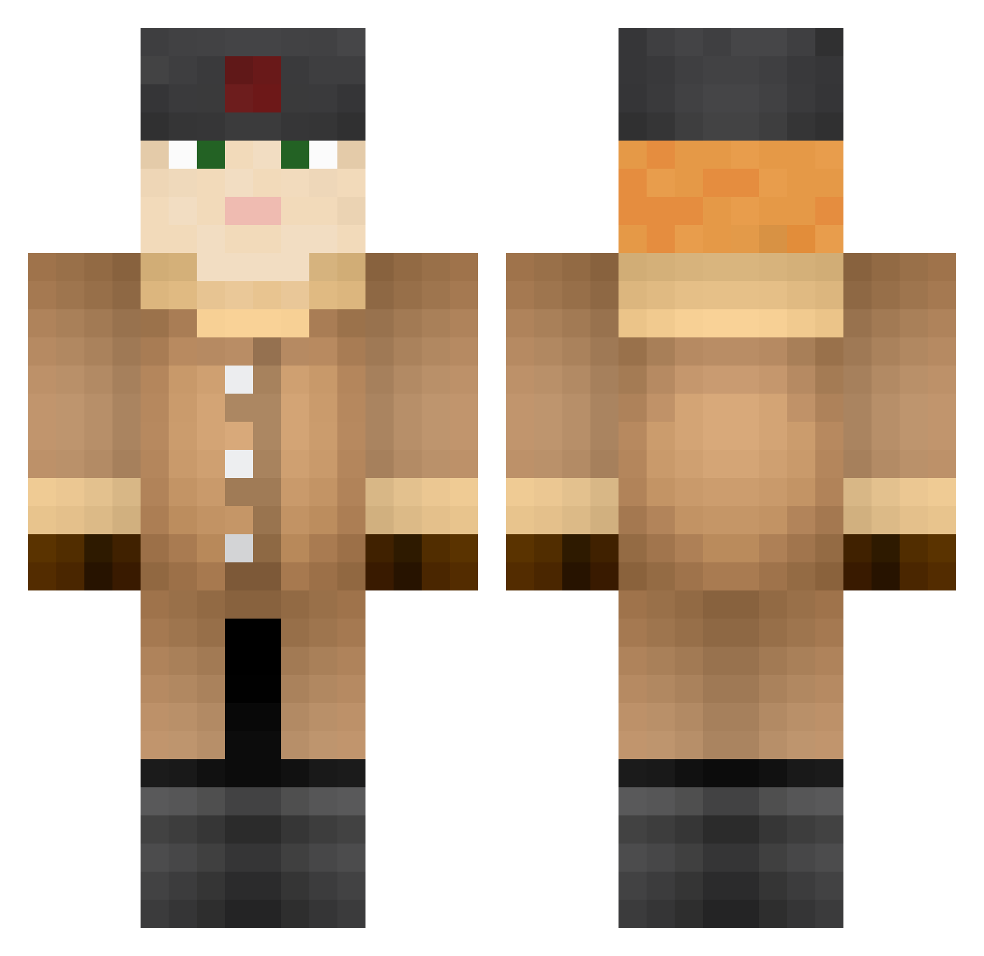 penguin366 Minecraft skin, front and back view