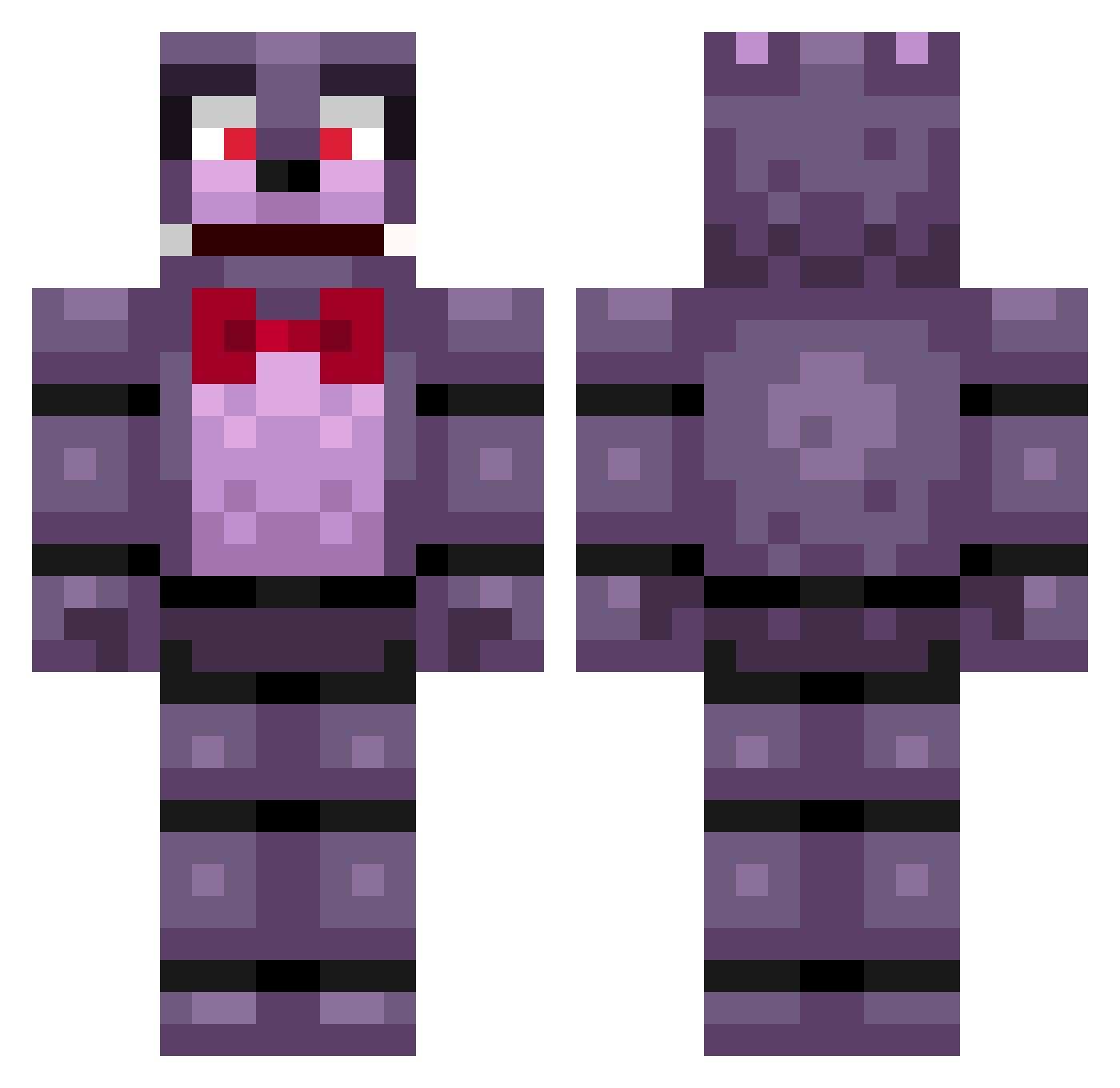 Marcelinalee Minecraft skin, front and back view