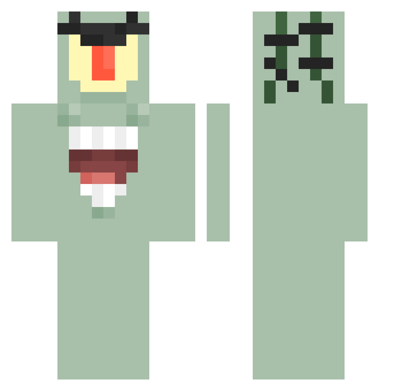 Foxhound28 Minecraft skin, front and back view