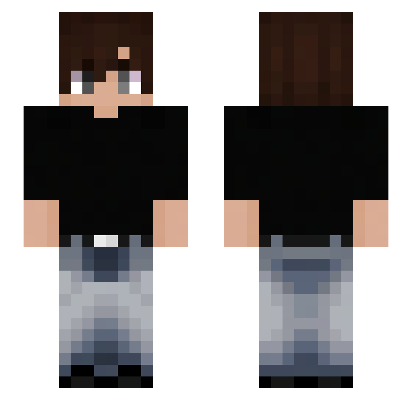 Zyroven Minecraft skin, front and back view