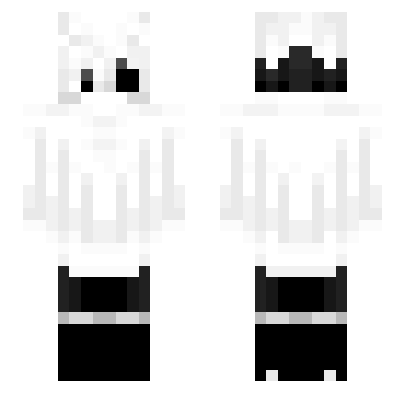 Reeces_Puffss Minecraft skin, front and back view