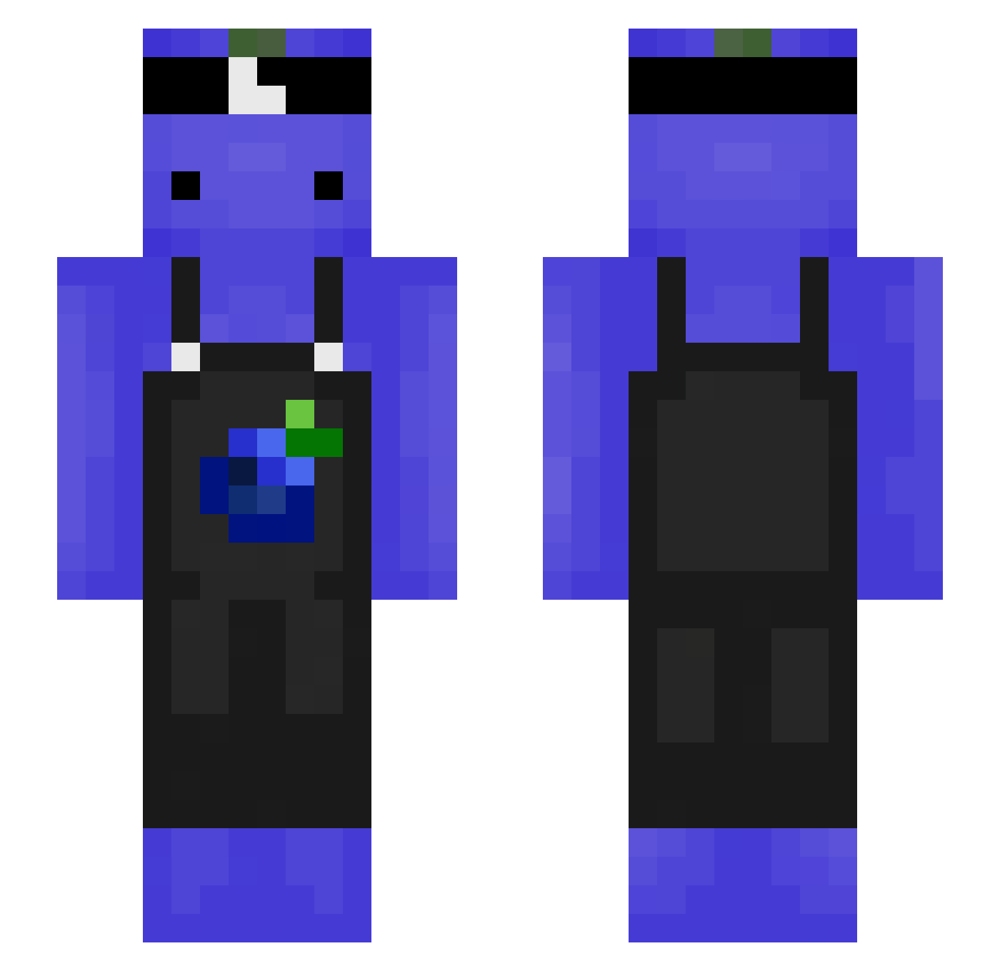 _zRoach_ Minecraft skin, front and back view