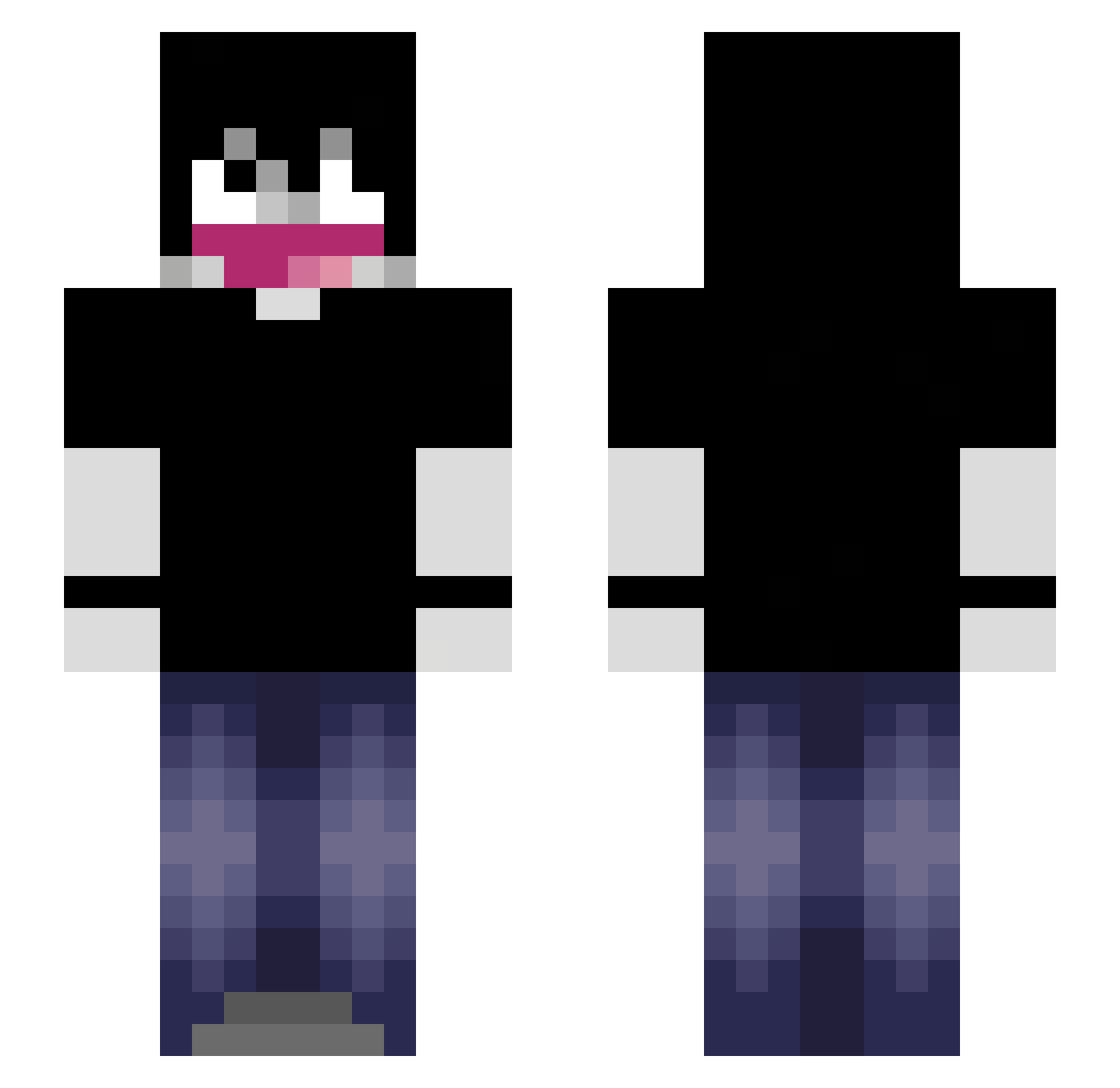 _ded Minecraft skin, front and back view