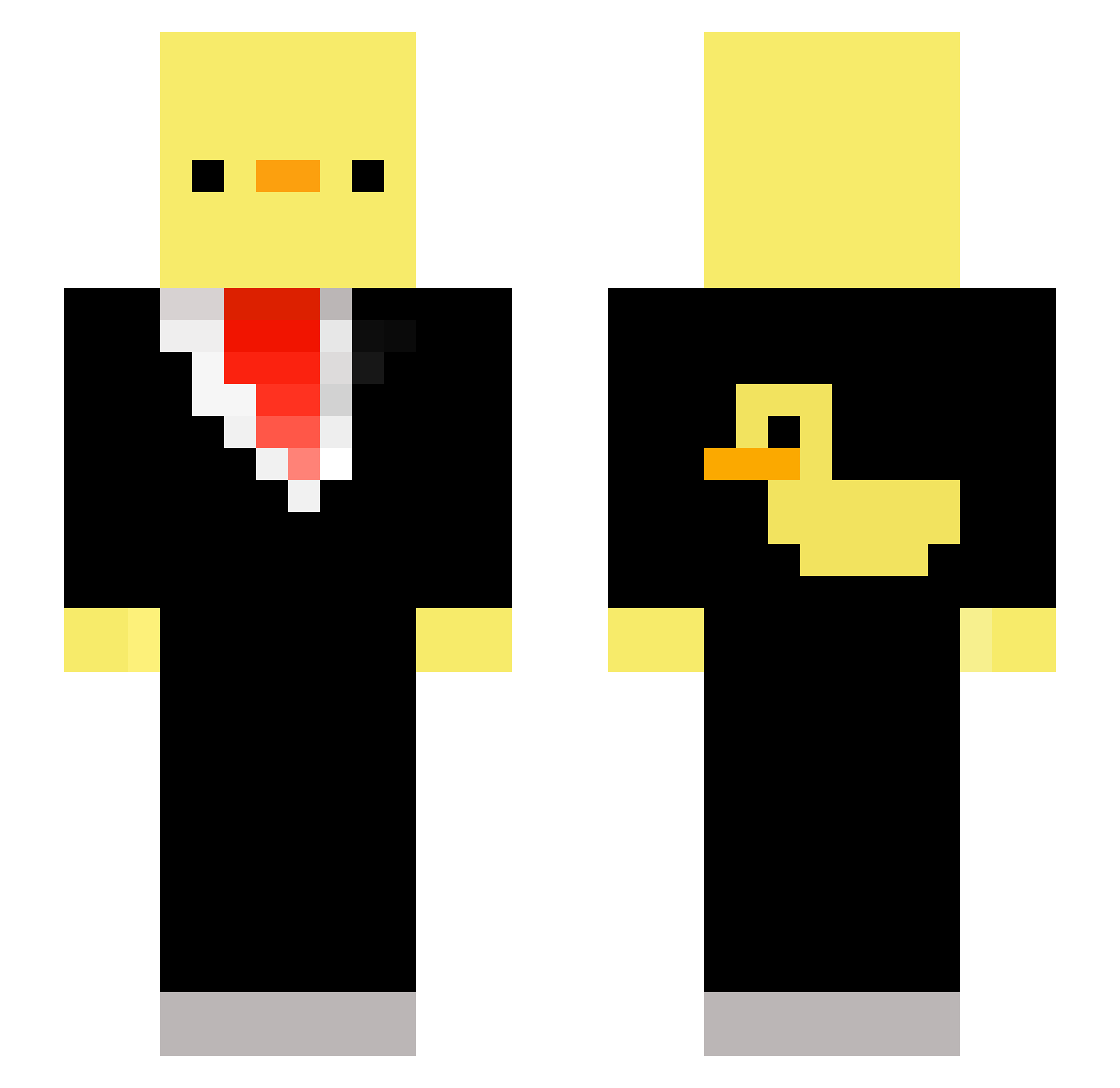 driedubbel Minecraft skin, front and back view