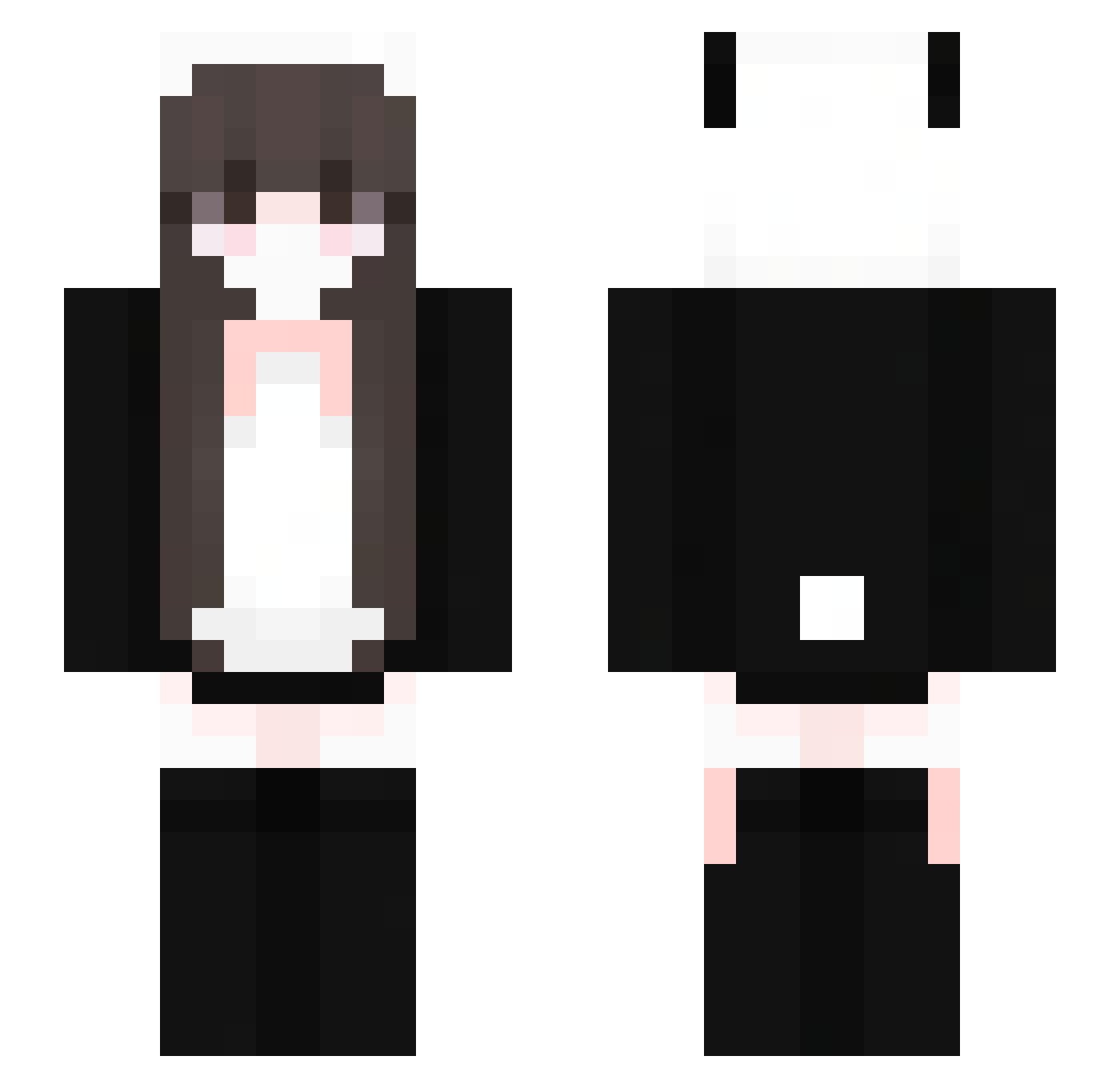 ohLucie Minecraft skin, front and back view