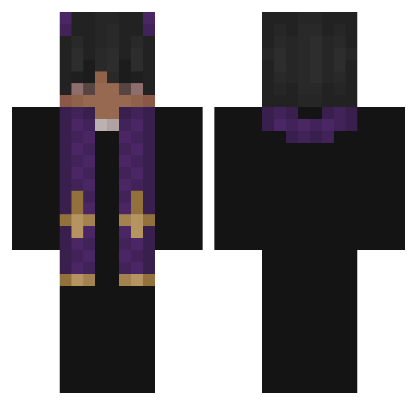 seraphimi Minecraft skin, front and back view