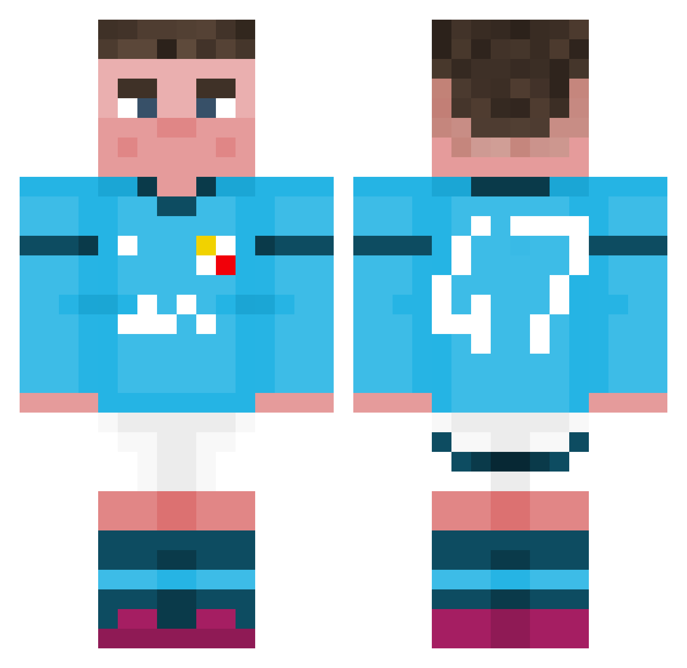 Bananbesj Minecraft skin, front and back view