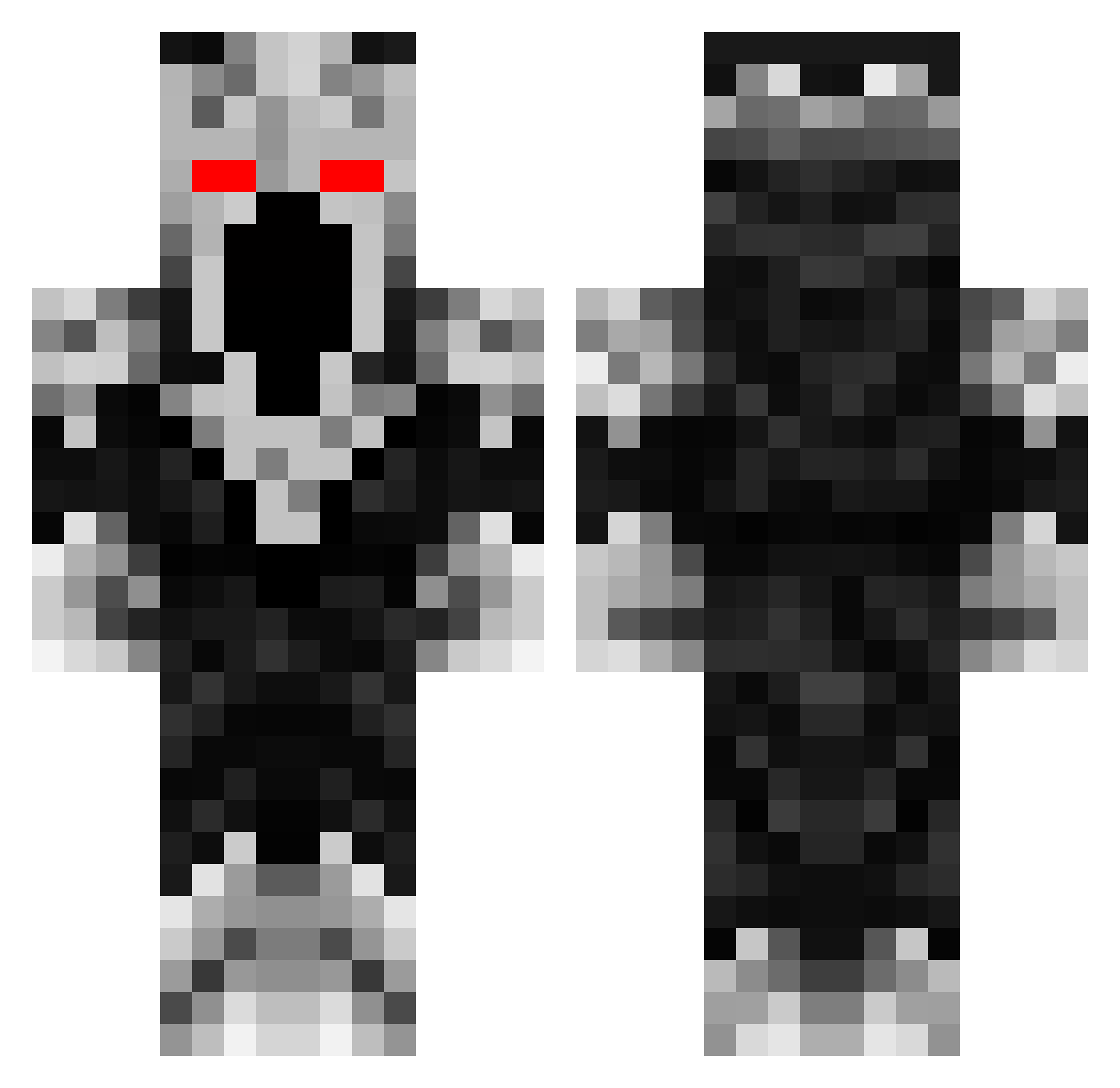 Sm4ug Minecraft skin, front and back view