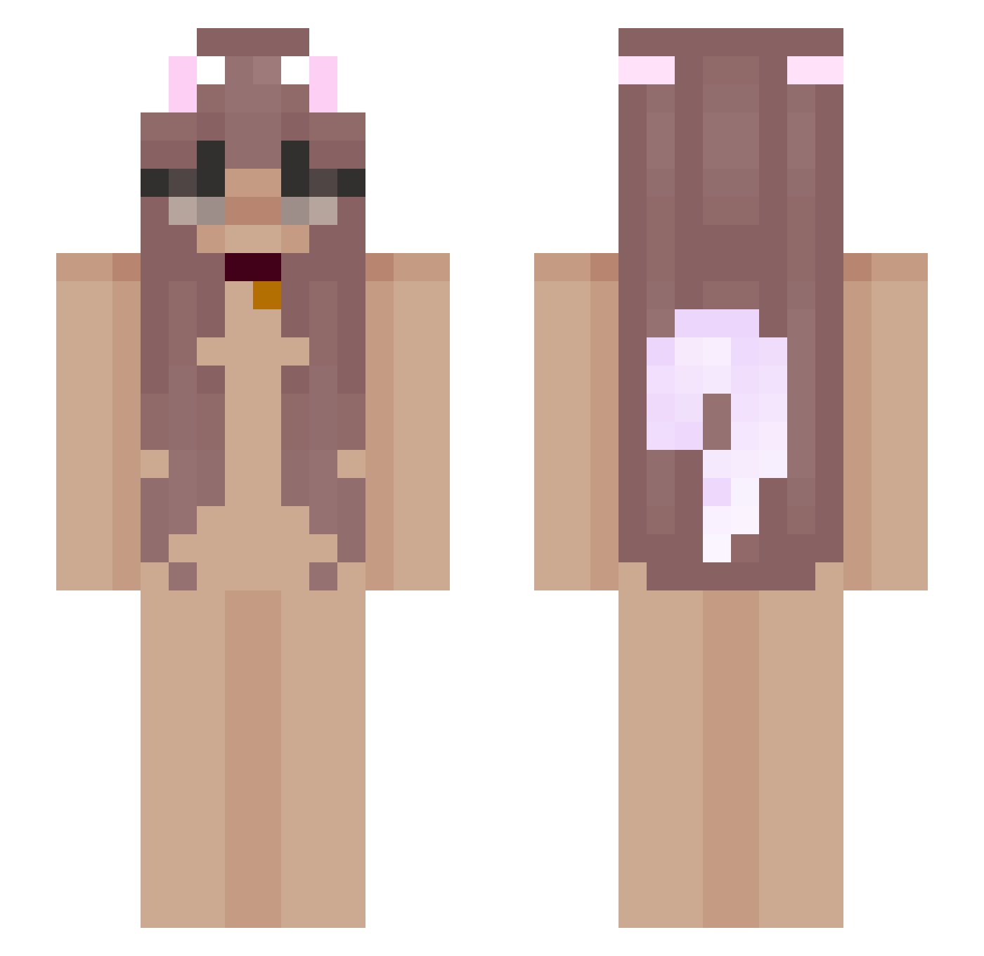 J0CEAN Minecraft skin, front and back view