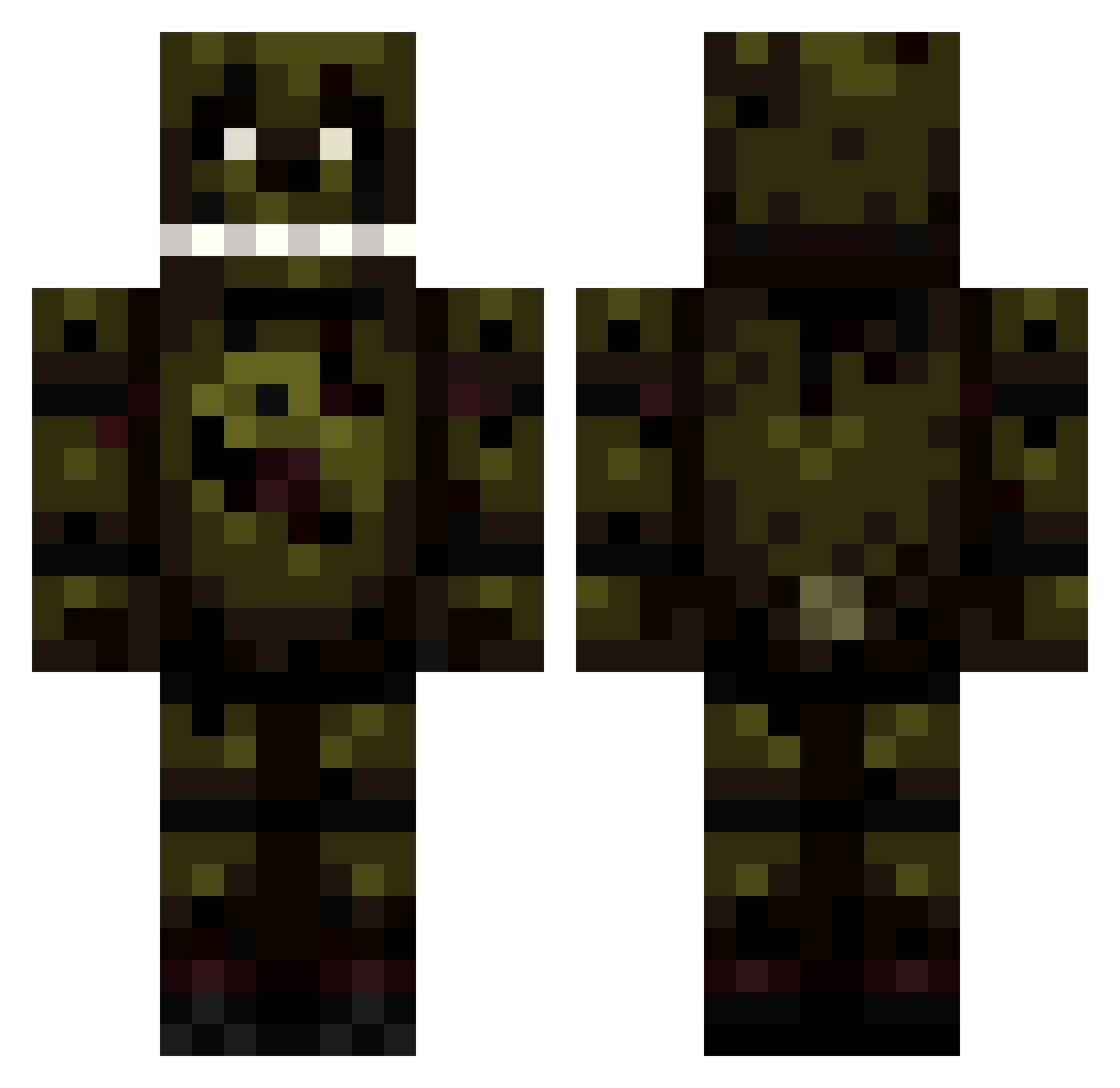 telitaco Minecraft skin, front and back view