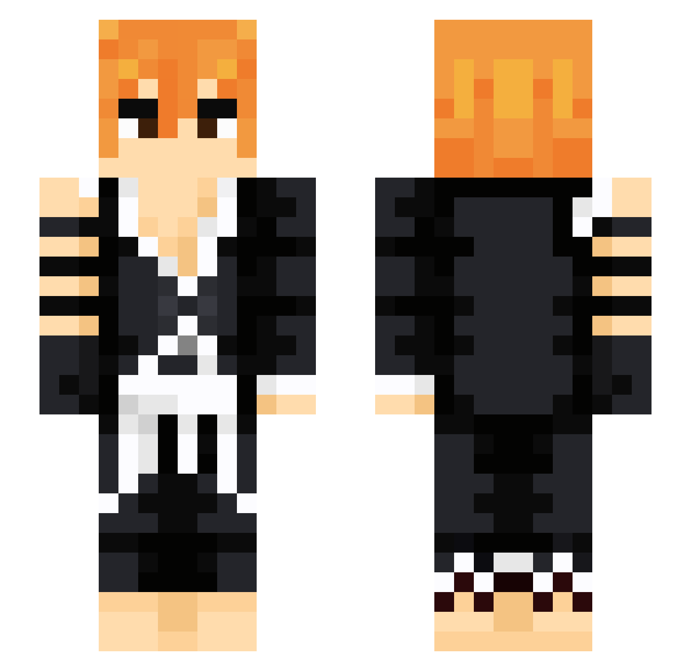 kxxn999 Minecraft skin, front and back view
