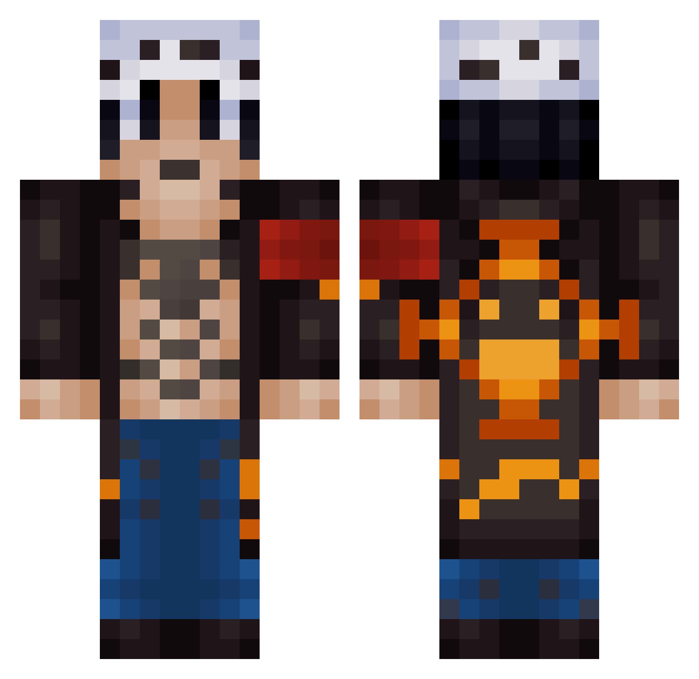 Yariza0126 Minecraft skin, front and back view