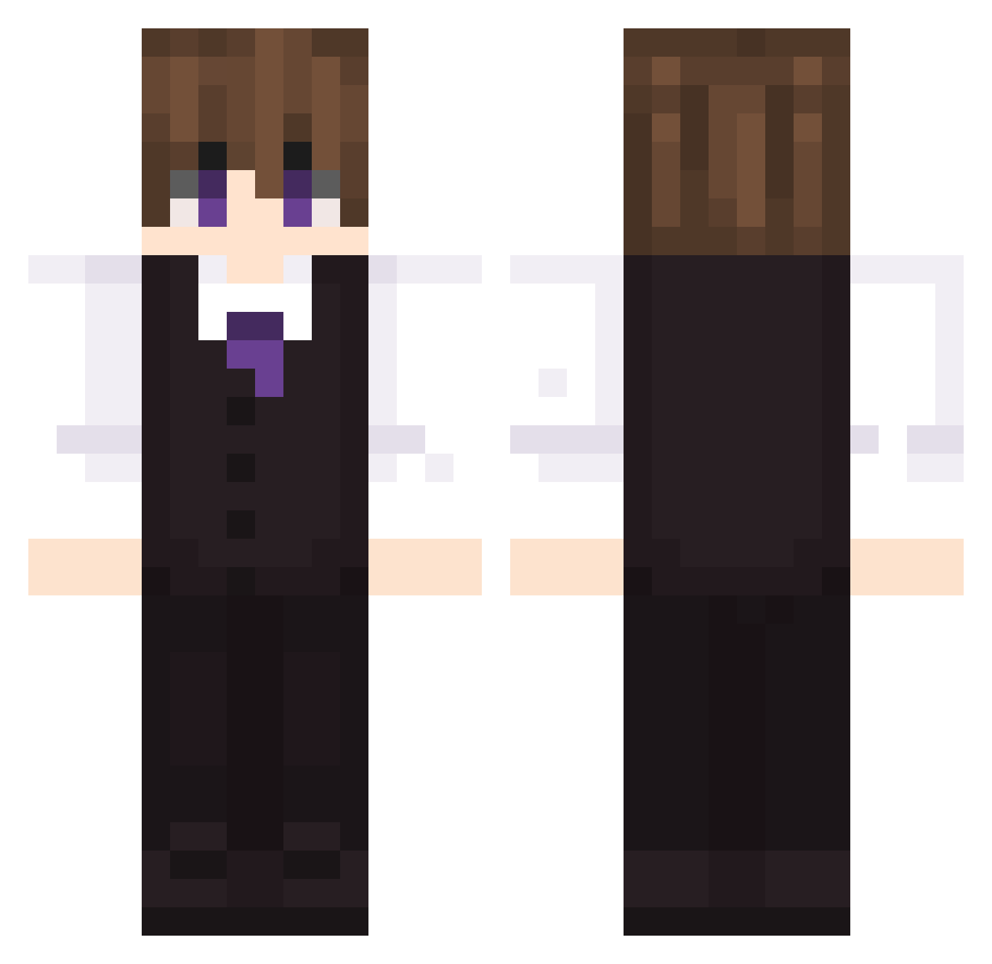 RaccTrashTTV Minecraft skin, front and back view