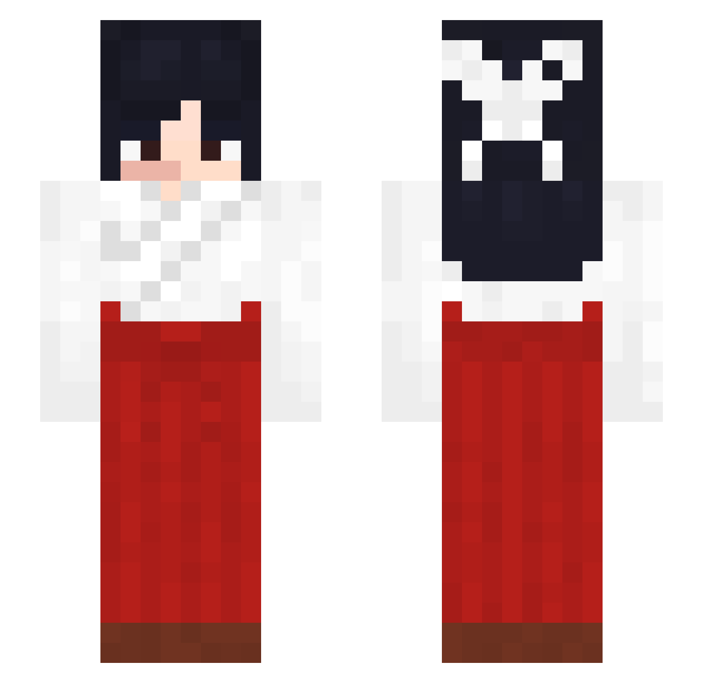 Emilian82 Minecraft skin, front and back view