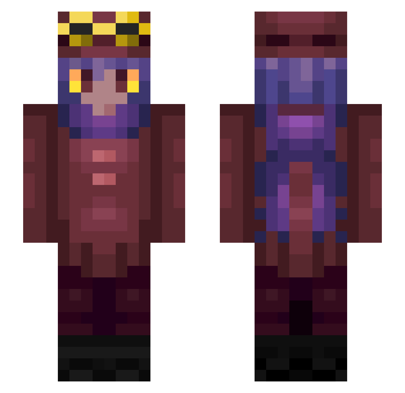 iiAmFilippin_ Minecraft skin, front and back view